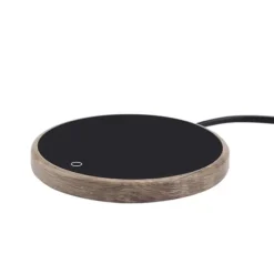 Elektrisk kaffekoppsvärmare för kontorshem - träkorndesign (EU-kontakt)