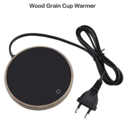 Elektrisk kaffekoppsvärmare för kontorshem - träkorndesign (EU-kontakt)