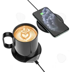 Elektrisk kaffevärmare med justerbar termostat Snabbuppvärmning Elektrisk kaffevärmare för matvärmare för hemmakontor