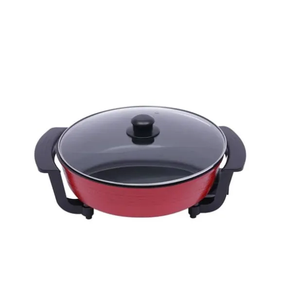 Elektrisk Kokkärl, 6L Kapacitet, Multifunktionell Matlagning,Röd