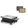 Elektrisk Kontaktgrill, 2000W Effekt, 6 Matlagningsinställningar,Standard Extra Platta, EU