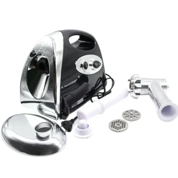 Elektrisk köttkvarn - Köttkvarn & korvstoppare - 800 W kopparmotor - 304 rostfritt stål - 220 V - EU-kontakt - 190 varv/min - Svart