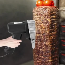 Elektrisk köttskivare - Skärmaskin - Tjockleksjustering 0–10 mm - Rostfritt stålblad - Ergonomiskt handtag - Lätt att rengöra