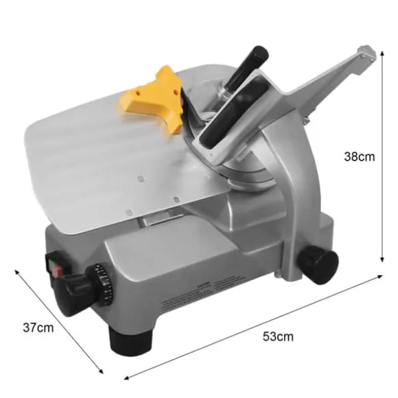 Elektrisk Köttskärare 25 cm Charkuteri Justerbar Skivtjocklek: 1 mm-25 mm | MonsterShop