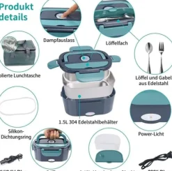 Elektrisk lunchlåda värmande behållare värmare 3in1 bil lastbil arbete