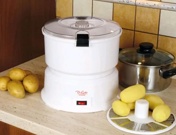 Elektrisk potatisskalare med salladsslunga - 1 kg potatis - 2 minuter