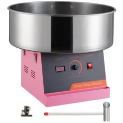 Elektrisk Sockervaddsmaskin 1000 W, Kommersiell Candy Floss Maker med Rostfritt Stålskål och Sockerskopa, Perfekt för Fest och Event