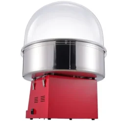Elektrisk sockervaddsmaskin 1000 W, kommersiell sockerfiamaskin med lock, rostfri skål och sockerskopa, perfekt för fest och evenemang