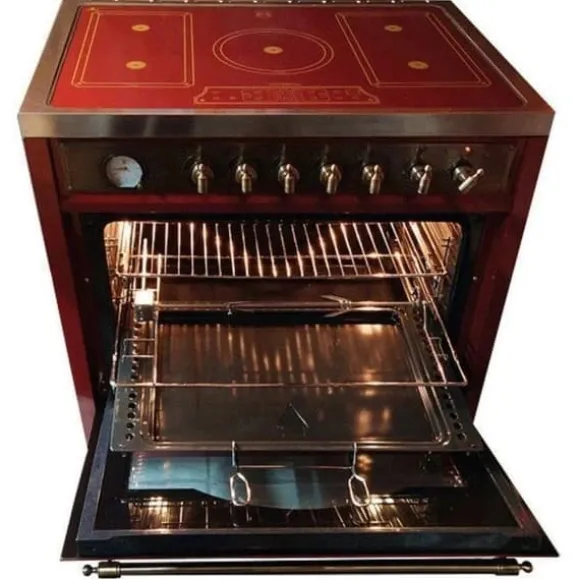 Elektrisk spis - Kaiser - HC 93655 IRotEm - 90 cm - Induktion - Fläkt A 9315 Röd