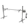 53" elektriskt rotisserikit för BBQ, universellt grillställ, 88 lb (40 kg), automatisk 25 W rotationsmotor, höjdjusterbar, blå
