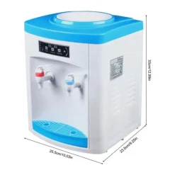 Elektrisk varm- och kallvatten-dispenser, 500W uppvärmningskraft, 75W kylkraft, kompakt design,Vit och Blå