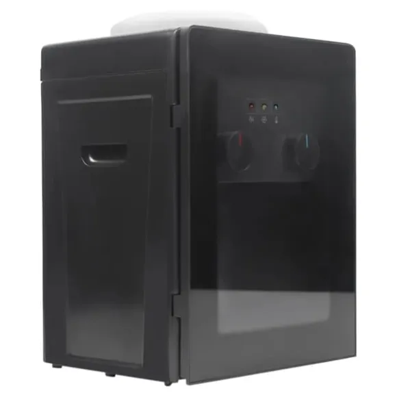 Elektrisk vattenautomat & vattenkylare - Bordsmodell - Varm & kall - 550 W snabb uppvärmning - 75 W kylning - För hem, kontor, husbil - Svart