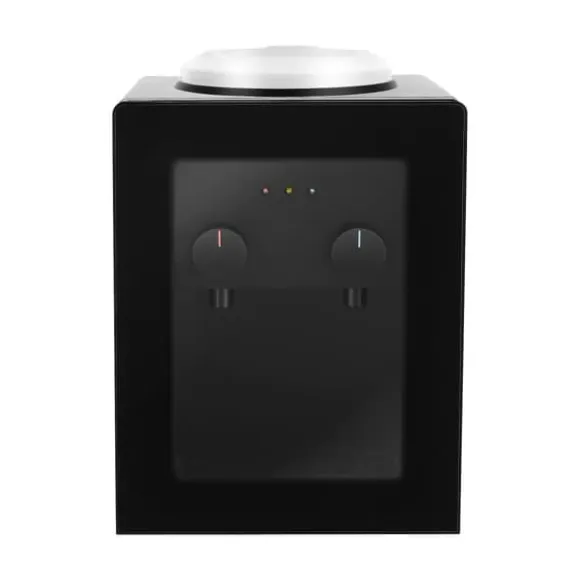 Elektrisk vattendispenser/vattenkylare - Bordsmodell - Varm & kall, Toppmatad, 220V 50Hz, 550W/75W, För 3,5–18,9 L dunkar - Svart
