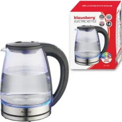 Elektrisk vattenkokare med temperaturkontroll, glas, 1,8L, KLAUSBERG KB-7887