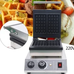 Elektrisk Våffeljärn, 1500W Effekt, Non-Stick Beläggning,2