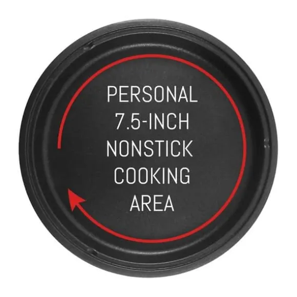 Elite gourmet EGL-6101 650 W elektrisk stekpanna med non-stick beläggning, snabb uppvärmning, härdat glaslock, röd