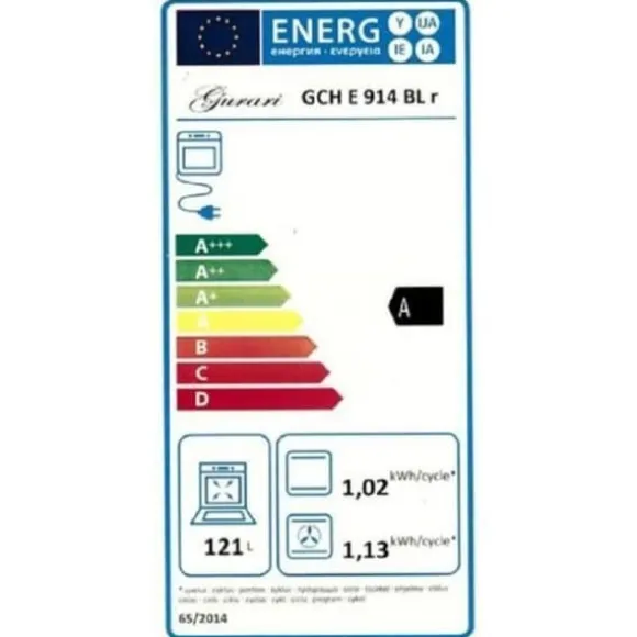 Elspis elektrisk spis - GURARI - GCH E 914 BL - 90 cm - 121L - 5 högkvalitativa brännare
