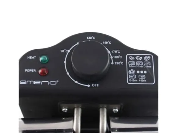 Emerio DF-107090, Frituregryde, 5 L, Enkelt, Sort, Rustfrit stål, Dreje, Stand-alone