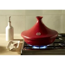 Emile Henry tagin Flame -gryta, Ø 32 cm, röd