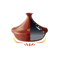 Emile Henry tagin Flame -gryta, Ø 32 cm, röd