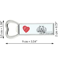 Engelsk Cocker Spaniel - flasköppnare med en hund, personlig kylöppnare, unik present till en man från Art-Dog