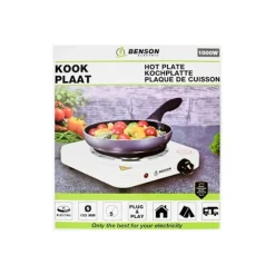 Enkel kokplatta vit 1000W