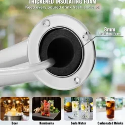 Enkel Tap Kegerator Tornsats, Kegerator Öltorn & A-System Fatskoppling