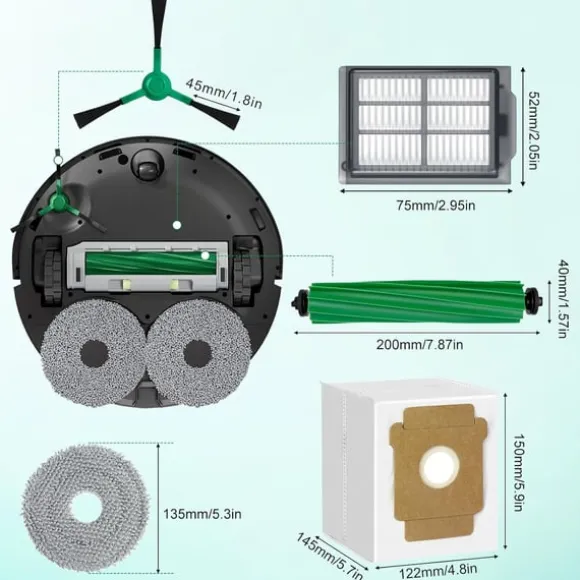 Ersättningsdelar för iRobot Roomba Plus 405/505 Combo dammsugare - Håll din robotdammsugare i toppskick