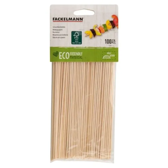 Fackelmann Sataypinnar i trä 20 cm 100 bitar