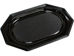 Fad 25x35 cm Lille Plast PET Sort Låg på 73701,10 ps x 10 stk/krt