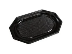 Fad 25x35 cm Lille Plast PET Sort Låg på 73701,10 ps x 10 stk/krt