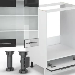 Fame-Line kök, 300 cm, PT Ek, Blank antracit/vit, Vicco