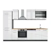 Fame-Line kök, 300 cm, PT Ek, Blank vit/Antracit, Vicco