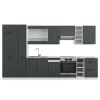 Fame-Line kök, 355 cm, PT Marble, Lanthus antracit/vit, Vicco