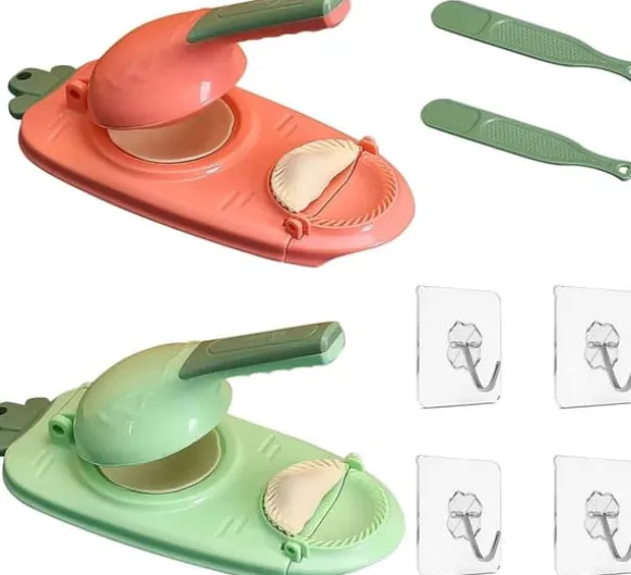 Famini manuell dumplingmaskin 2 i 1 plastset med 2