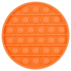 Figet Toy Silikonform Chokladform Pop it Rund, Figet Toy Orange