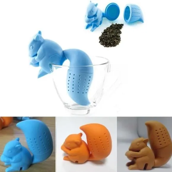 Filter Diffuser Te Infuser Ekorrsil Örtpåsar Kryddkopp Blå