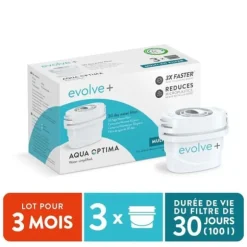 Filter för Kolfilterkanna - Aqua Optima - EPS319 - 3 Enheter - Plast - Vit
