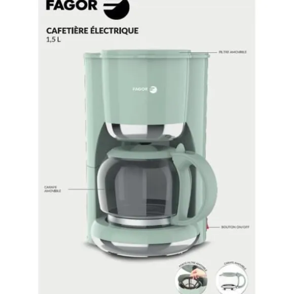 Filterkaffebryggare - FAGOR - FG1560 - 1,5L - 12 koppar - Håll värmen