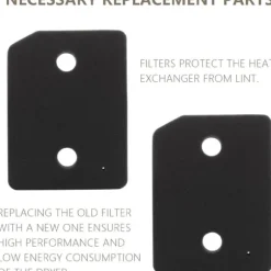 Filter till 9164761 torktumlare värmepumpstorktumlare, 4 st svampfilter för torktumlare 208 x 156 x 30 mm, luddfilter skumfilter svampfilter