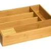 5five Bestickförvaring i bambu, 5 fack, 38 x 28 cm