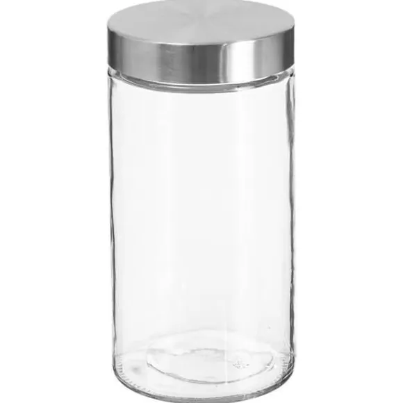 5five - glasburk med lock i rostfritt stål "nixo" 1,7l