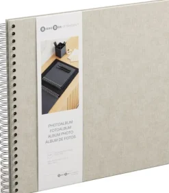 Fotoalbum Linen med vita blad 35x31,5cm Bigso Box of Sweden