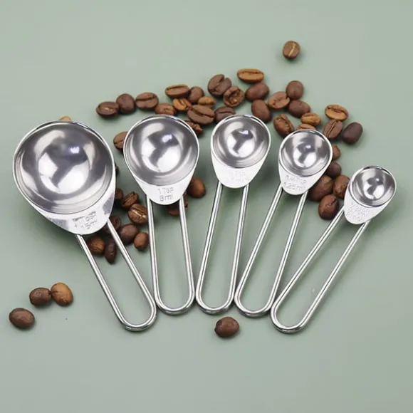 5 förpackningar Måttkopp sked set för bakning matlagning 15/5/2,5/1,25/0,75 ml