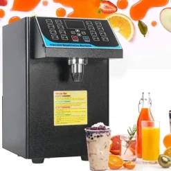 Fruktosdoserare - Automatisk doseringsmaskin - Kapacitet 7,5 l - Effekt 450 W - Rostfritt stål - För mjölk, te, kaffe - Svart