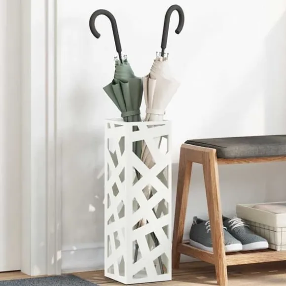 Förvaringskrok & Ställ Vit 15.5 x 15.5 x 49 cm Metall