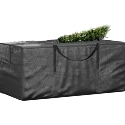 Förvaringsväska för julgran 2 st svart polyeten