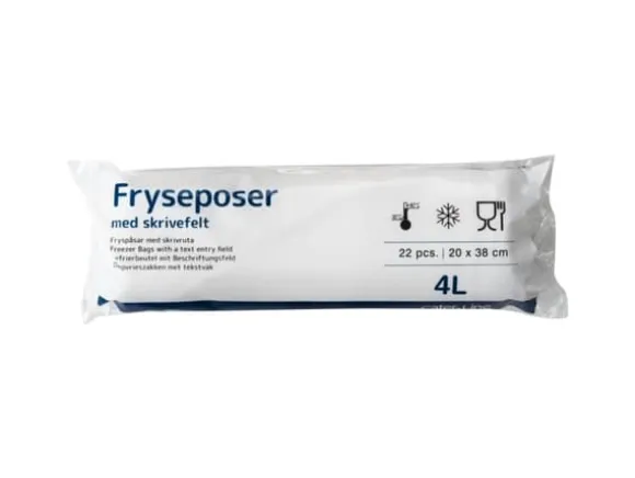 Frysepose, ABENA Cater-Line, 4 l, klar, LDPE/virgin - (30 stk.)