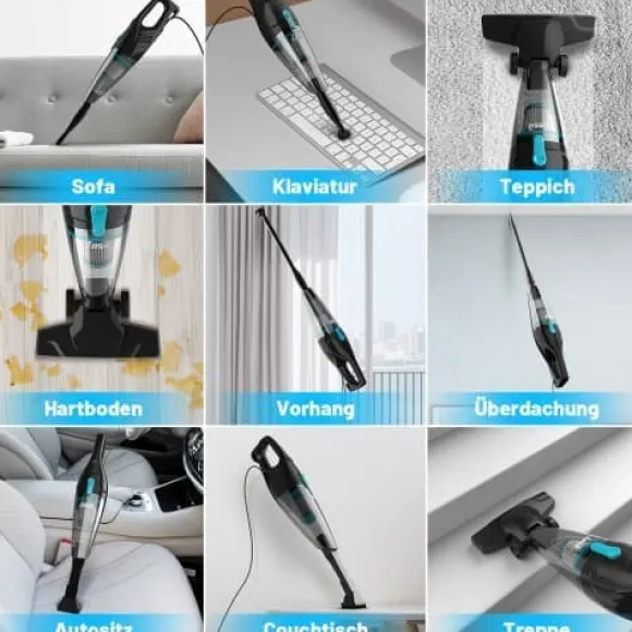 Fuleadture R3S Blue 2-i-1 Sladdad Stavdammsugare med HEPA-Filter för Handhållen och Golvrengöring