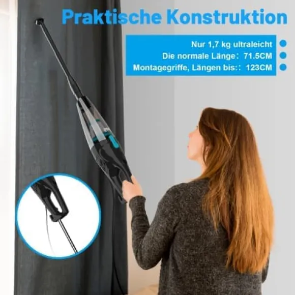 Fuleadture R3S Blue 2-i-1 Sladdad Stavdammsugare med HEPA-Filter för Handhållen och Golvrengöring